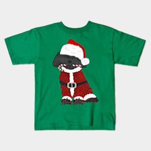 Christmas Labradoodle Santa Claus Kids T-Shirt